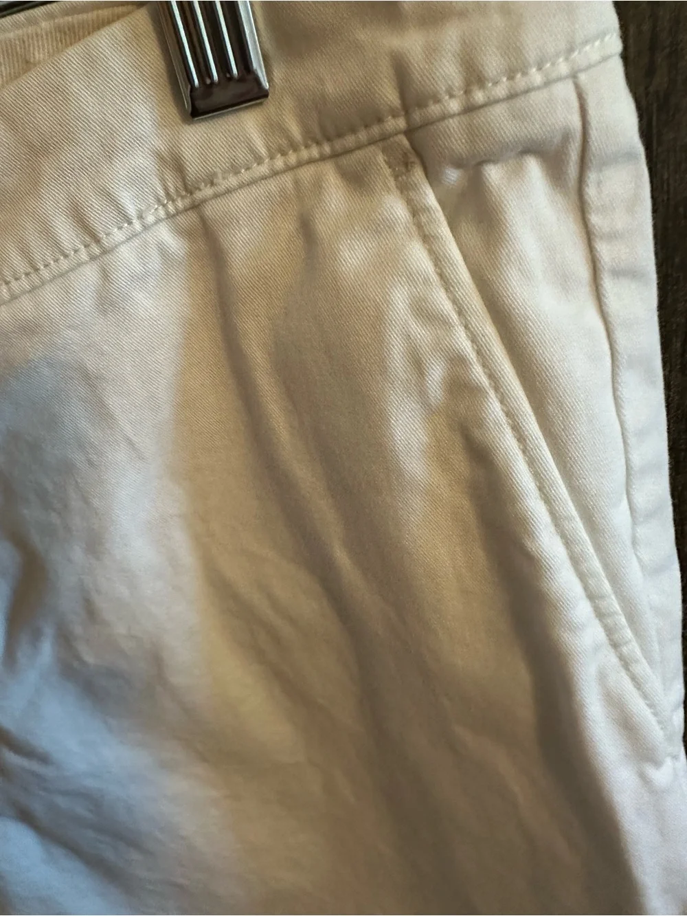 J.Crew Men’s White Stretch Chino Pants Slim Straight W34 L30 Cotton Resort Beach